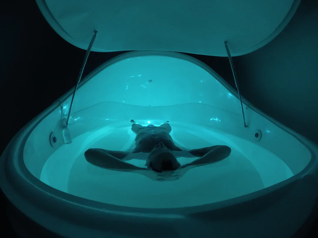 Person in floatation therapy DreamPod
