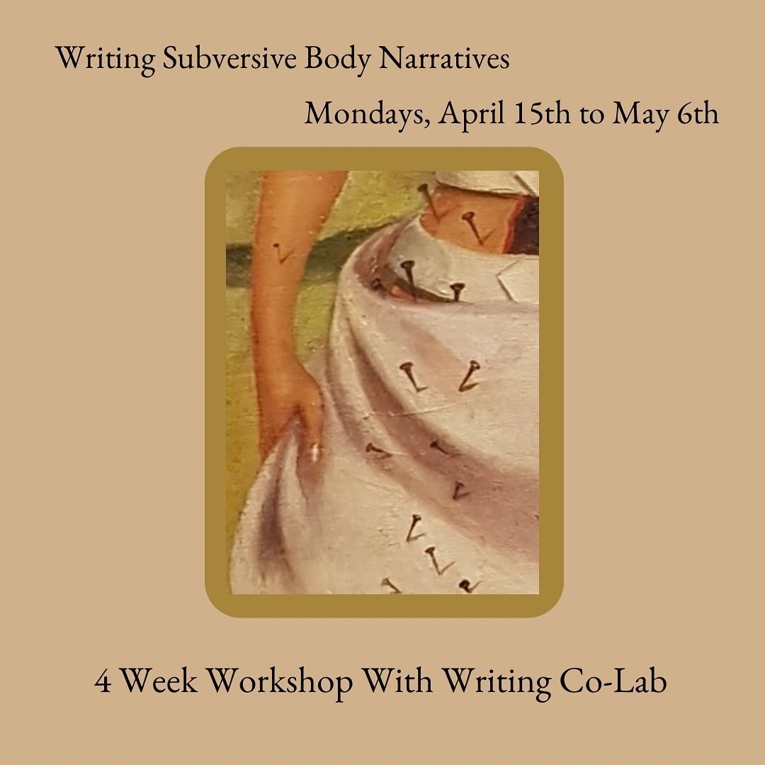 I have one more Writing Subversive Body Narratives class coming at you with @writing.colab in April! Same class new time! Come write + read about being a corporeal being! 🫁🫀🗣️
&mdash;&mdash;
In this class students will explore new ways to write ab