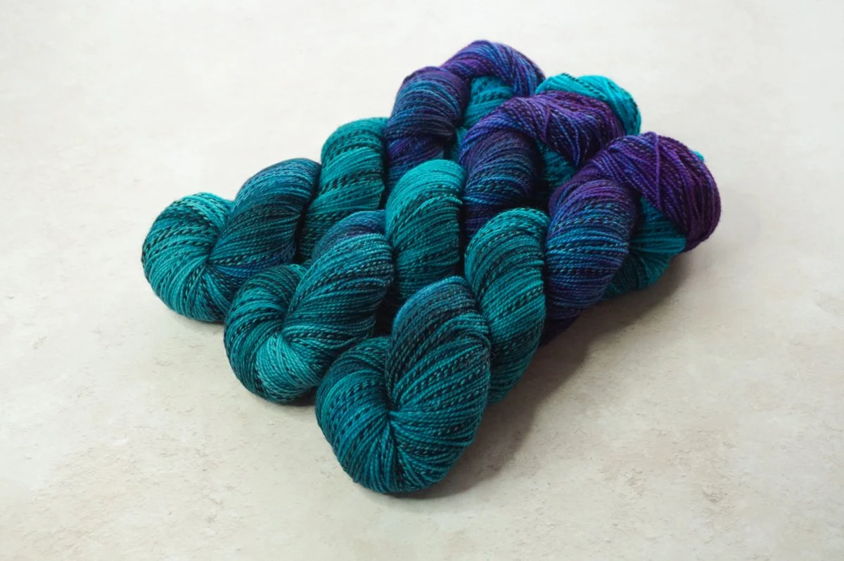 Predictably Peacock - Little Bird Sock Marl