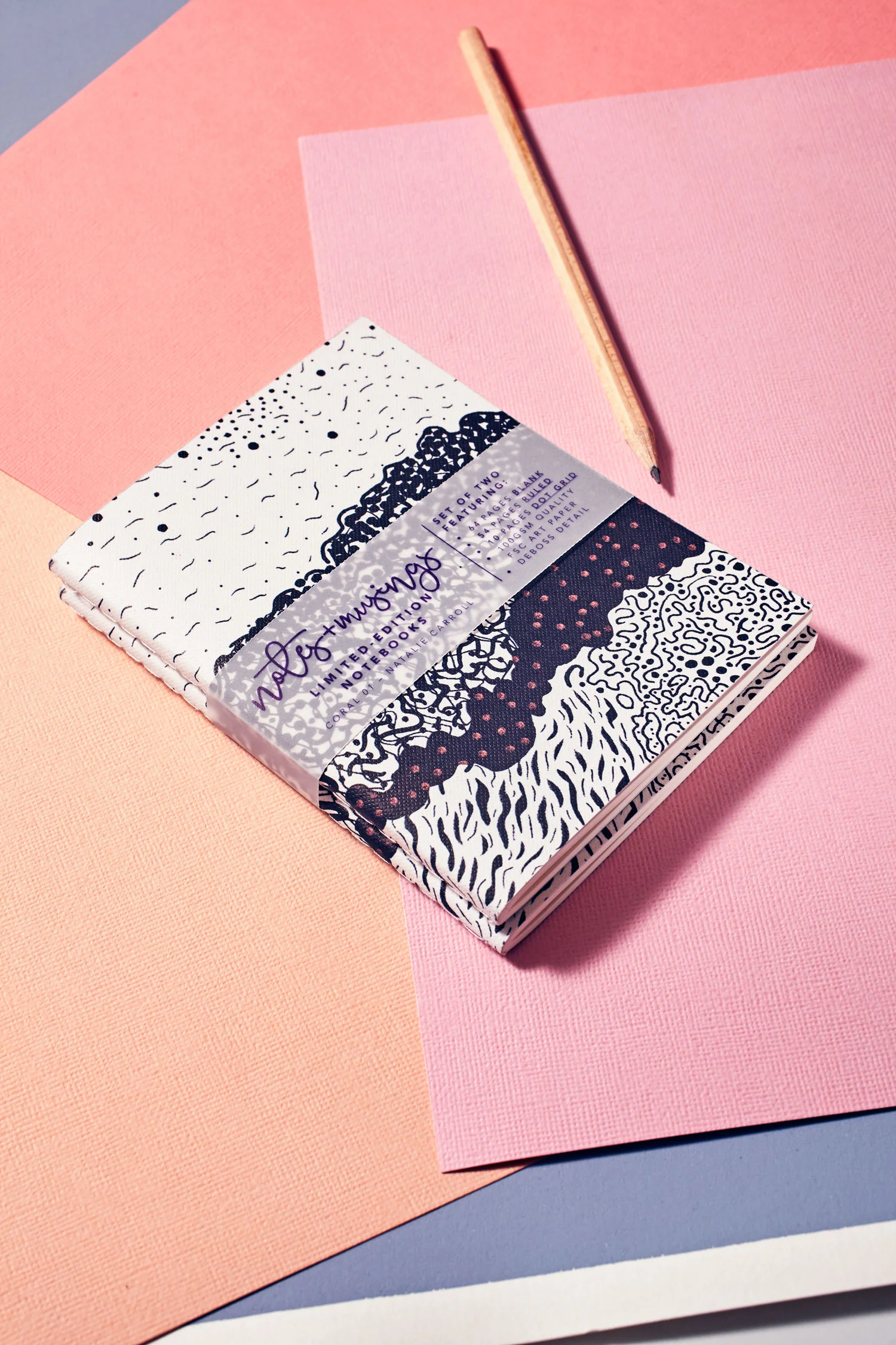 Notes + Musings Limited-Edition Notebook Sets – Coral 01
