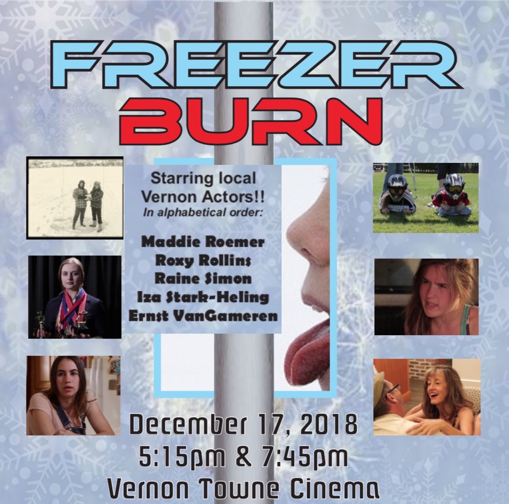 On December 17, 2018 we premiered a locally produced, twenty minute documentary entitled Freezer Burn prior to both of our regular Monday evening film screenings. Most of the film’s cast and crew were in attendance on this special evening.