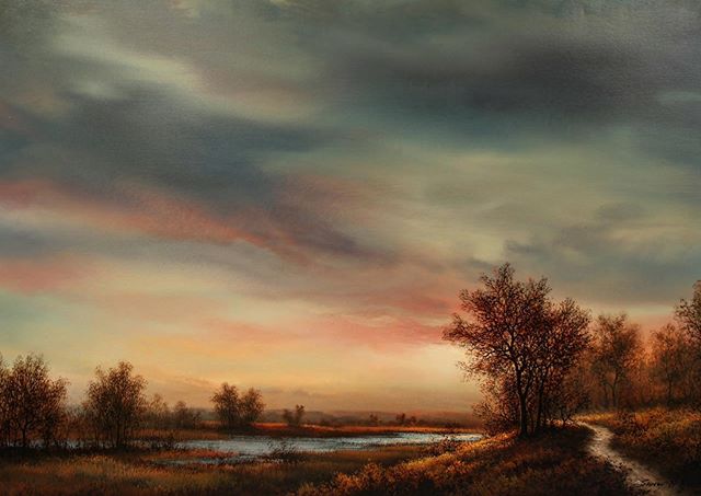 &ldquo;Chasing the Autumn Sun&rdquo; SOLD #art #acrylicpainting #workinprogress #abstractlandscape #sketch #artist #artistsoninstagram #artistsofinstagram #artwork #artsy #artstudio #instaart #instaartist #inthestudio #artfinder #myart #wip #modernpa