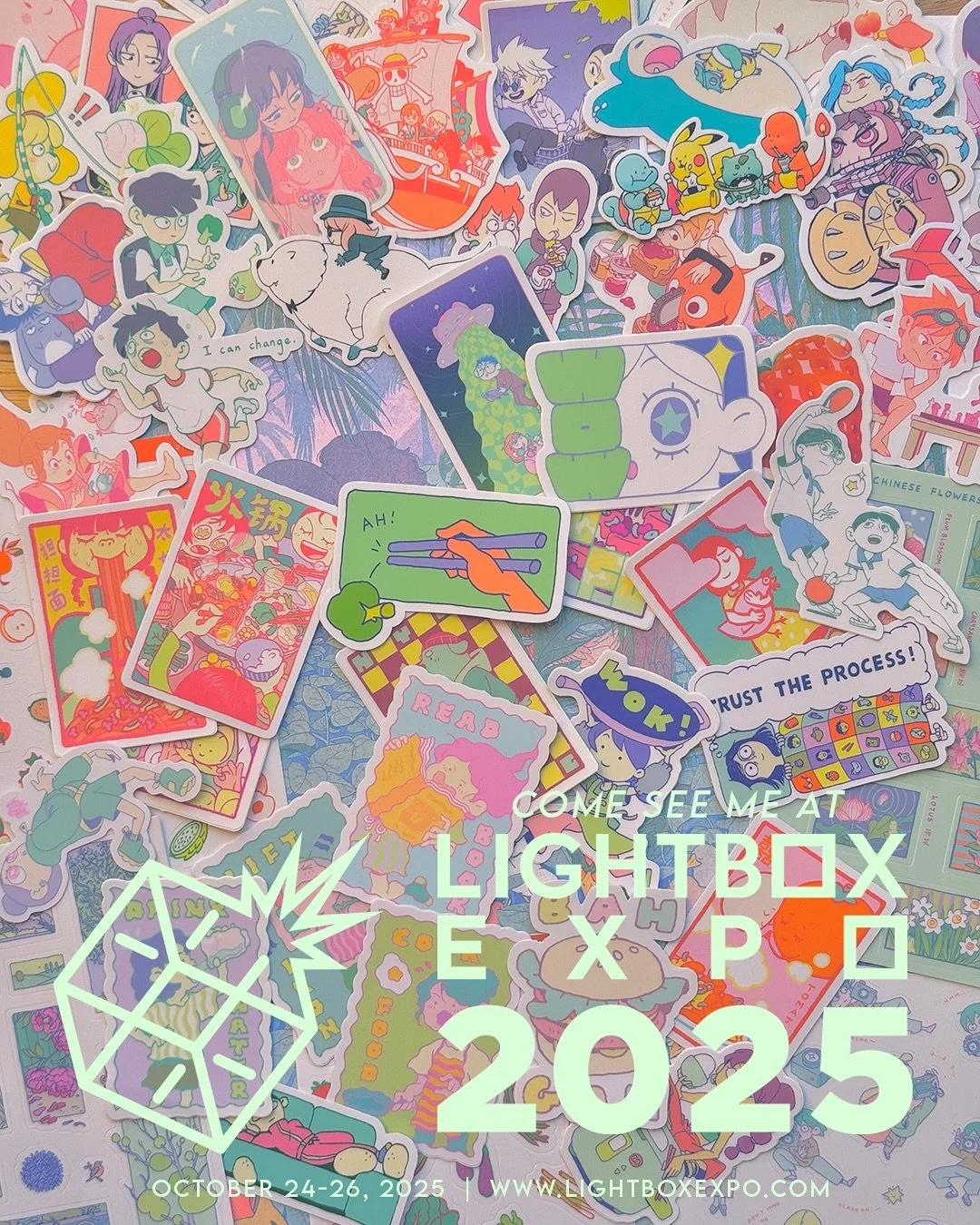 Tabling at @lightboxexpo for the first time this weekend! ✨

I&rsquo;ll have all my riso prints, stickers (this photo is a result of a much needed restock), washi, and limited copies of Dancers Dancin&rsquo; with me

Come find me at 509 (map on last 