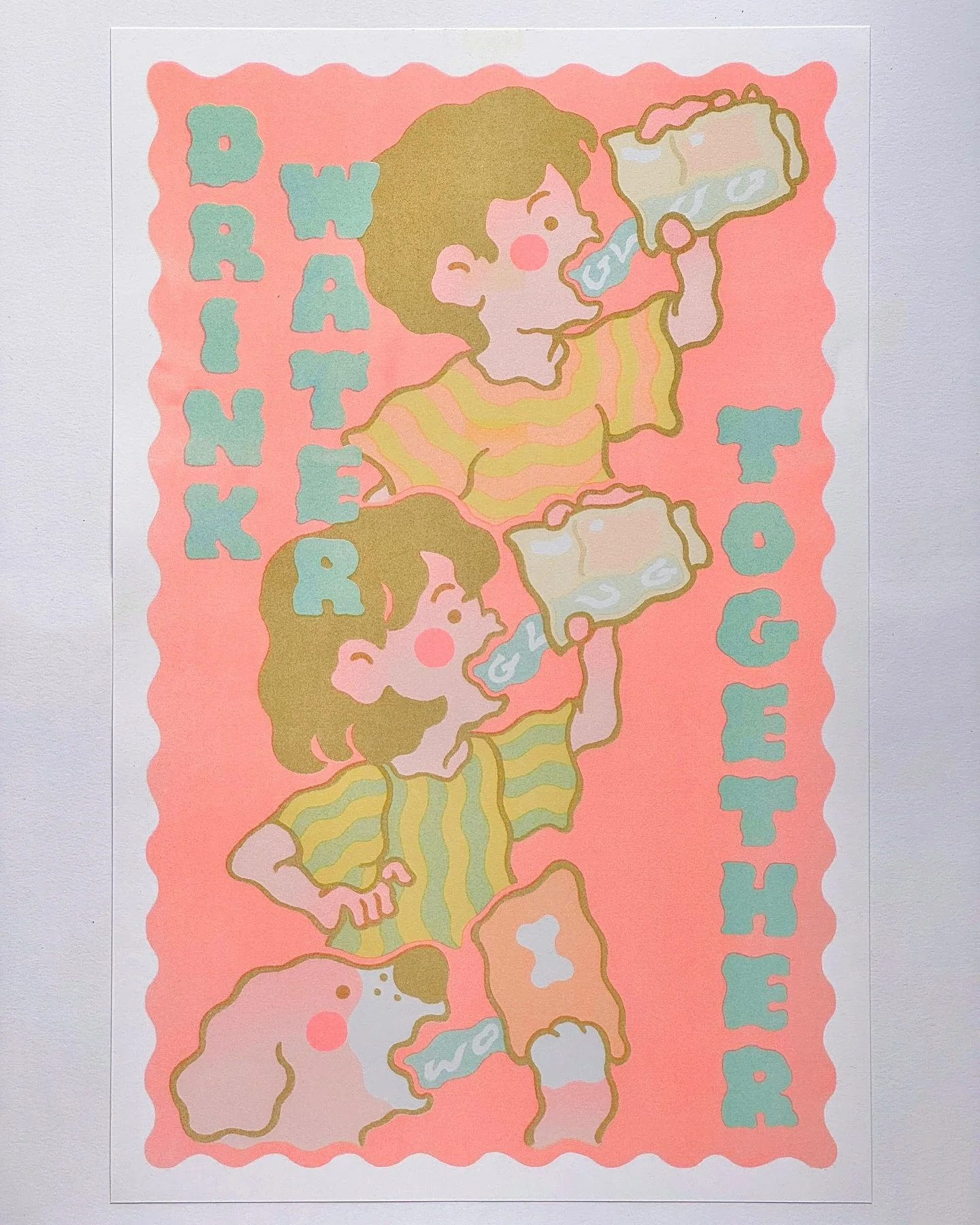 @erc_wng said he missed being the drink water ambassador which led to some banter that resulted in this print! Doesn&rsquo;t water taste even better with the whole squad? 👩🏻👦🏻🐶 

I went low contrast with this one for some hazy summer vibes ☀️💧 