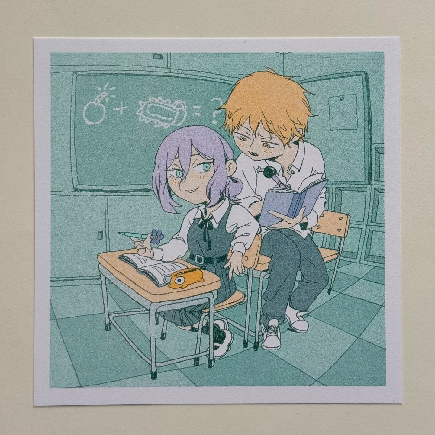 Not surprisingly, Reze has to help Denji with his hw 🌼