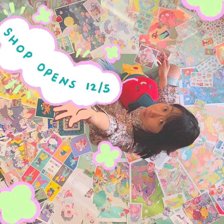 Finally opening my online shop this Friday! All the things I&rsquo;ve made in the past 3 years will be hitting the internet! If you want early access, you can find my mailing list in bio ✨ Also please enjoy this weird hand I drew 🤚