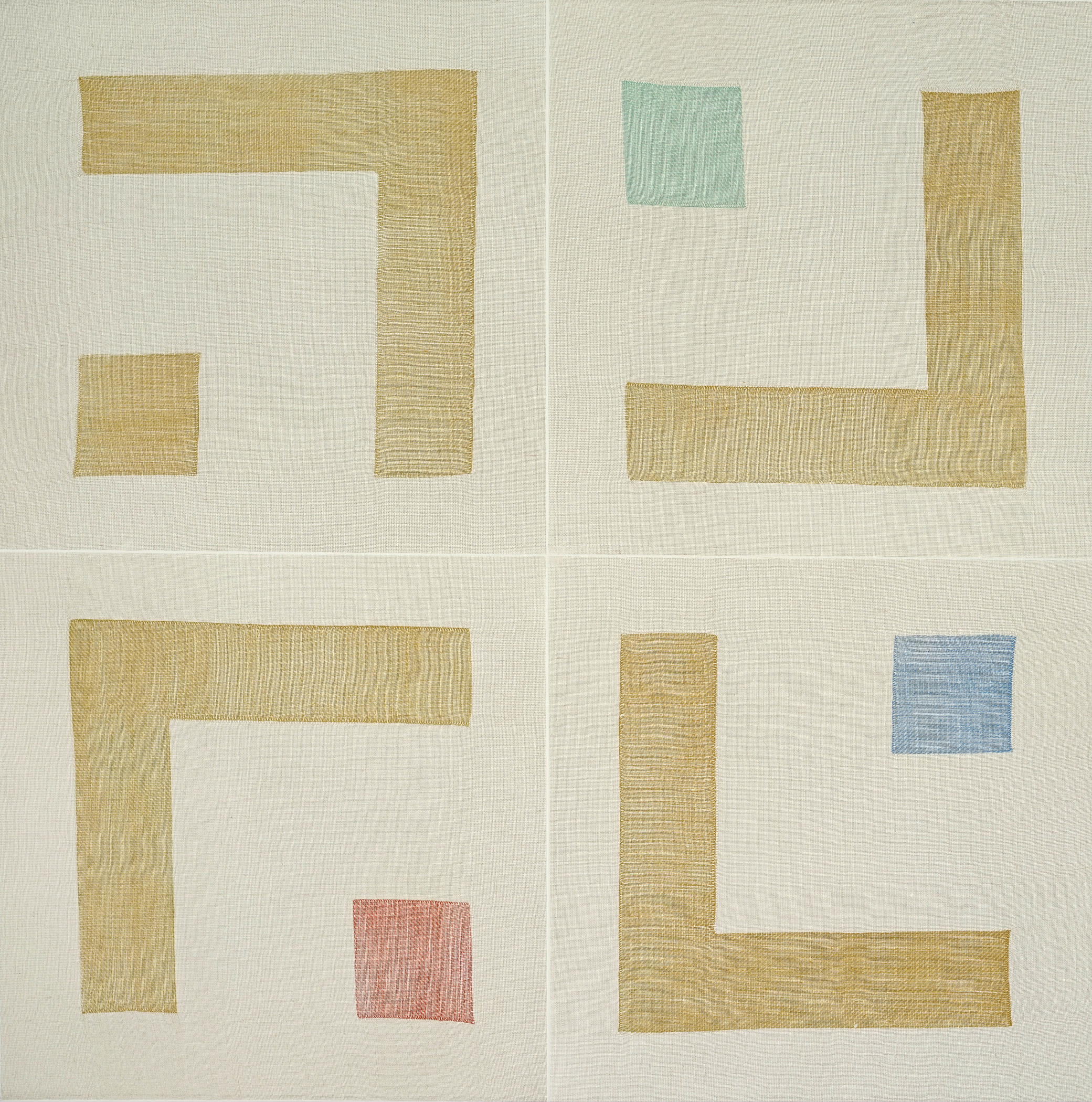 PLAIN WEAVE (YELLOW OCHRE/VIRIDIAN GREEN/CERULEAN BLUE/VERMILLION RED), 2015