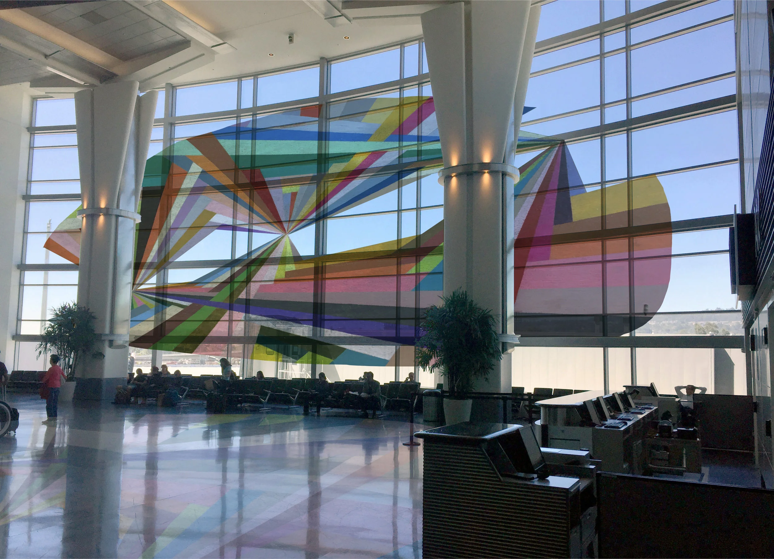 Alicia McCarthy, 2016 Rendering of SFO Terminal A glass-panel proposal