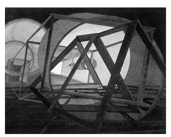 Al Held: Straights of Malacca II, 1989 Hard ground etching, Paper Size 41.75 x 51.5 Edition of 50