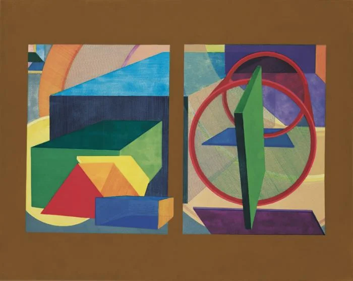 Al Held: Out and In , 1987, Color Aquatint, Paper size: 40.5 x 52.5" Edition of 50