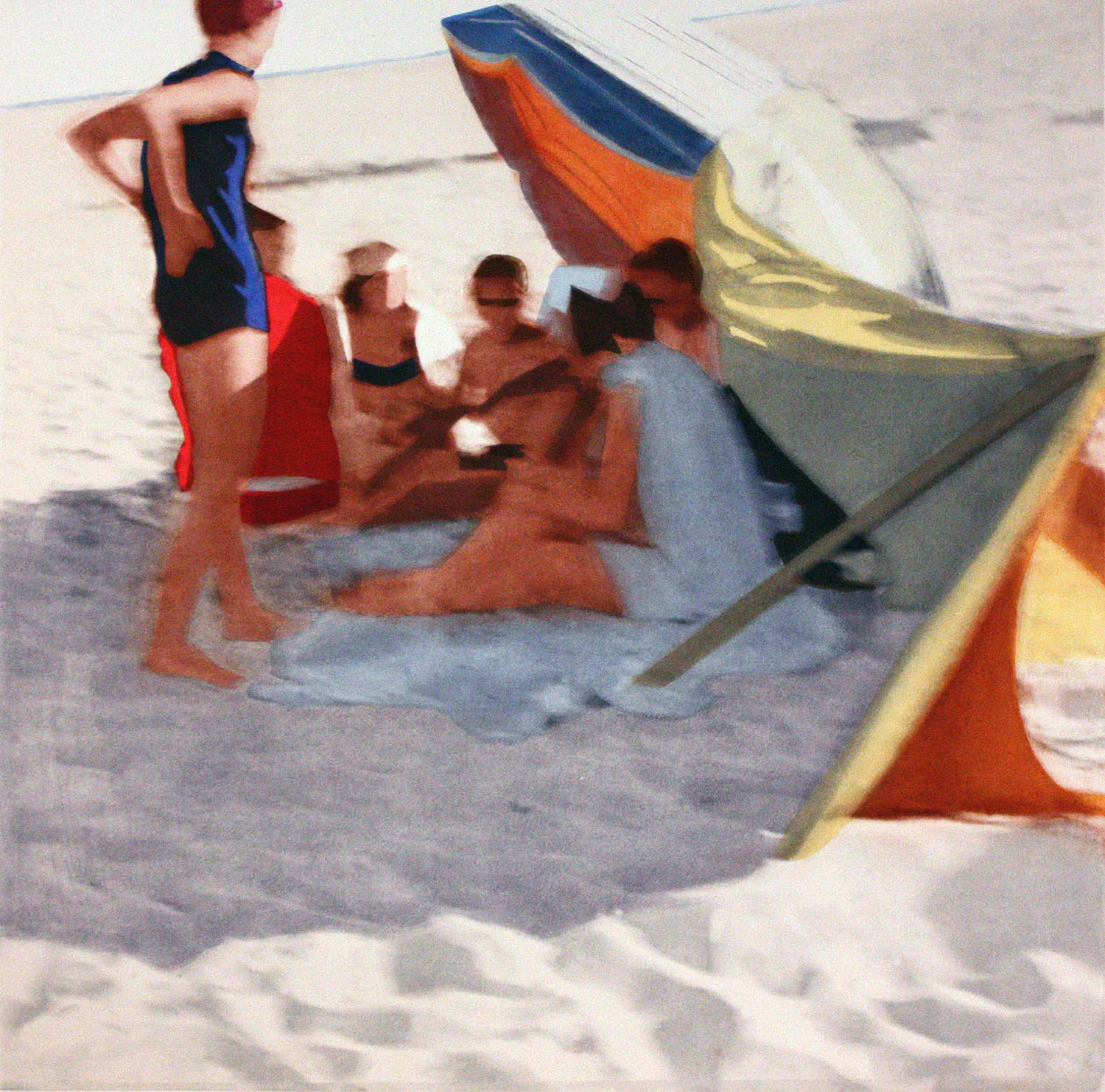 Bright Beach, 2009, Direct to plate photogravure and aquatint, 37½" x 36" Edition of 50