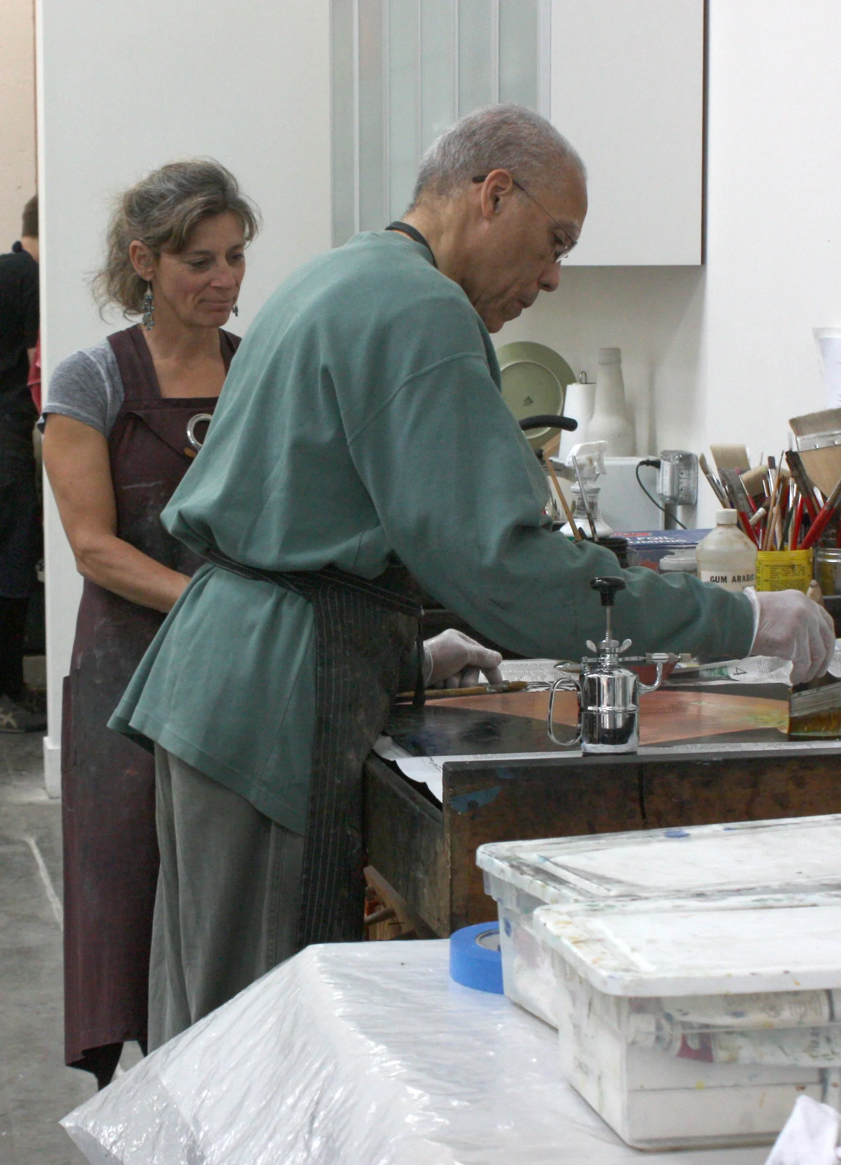 Renee Bott with Martin Puryear, 2012.