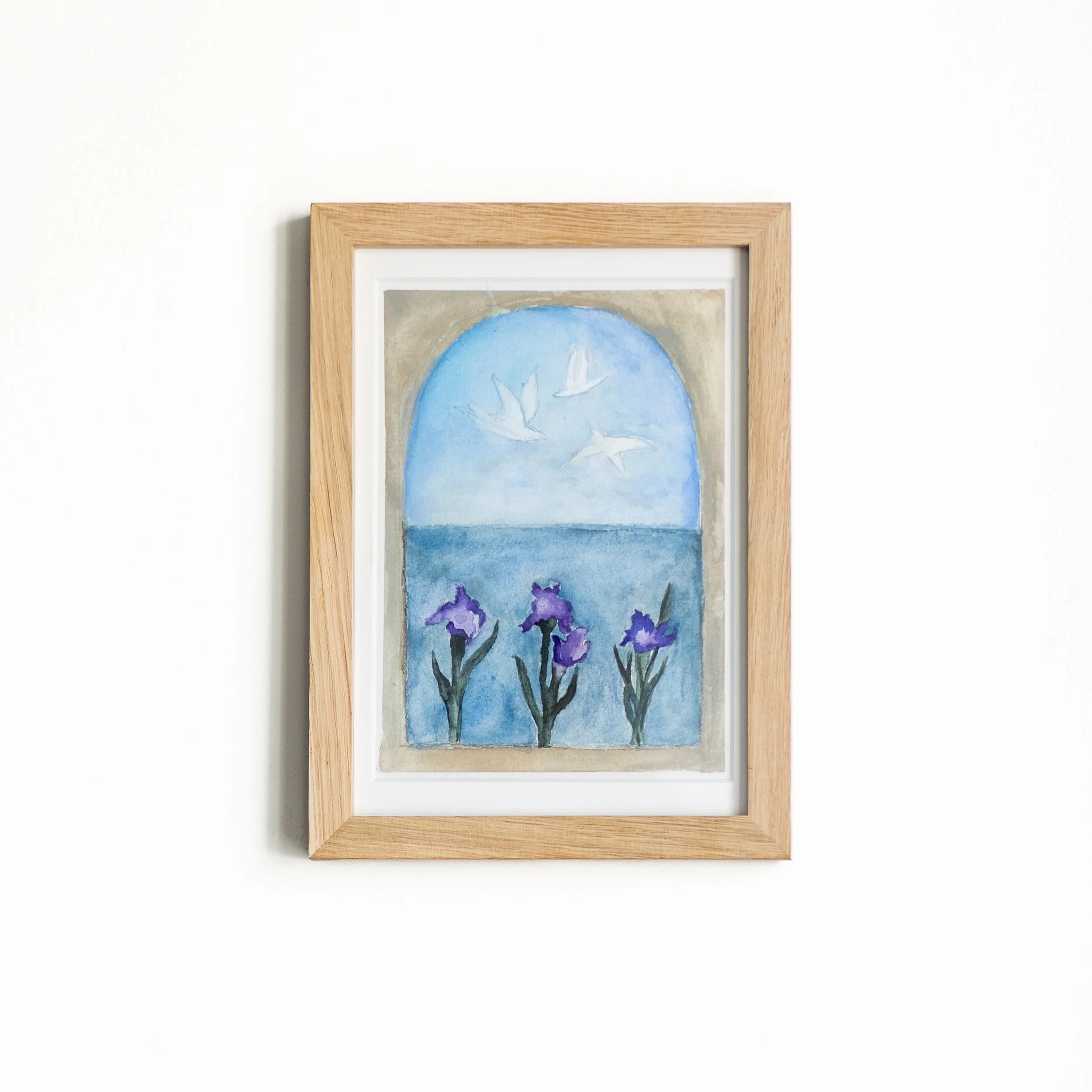 The Irises In The Garden By The Lake