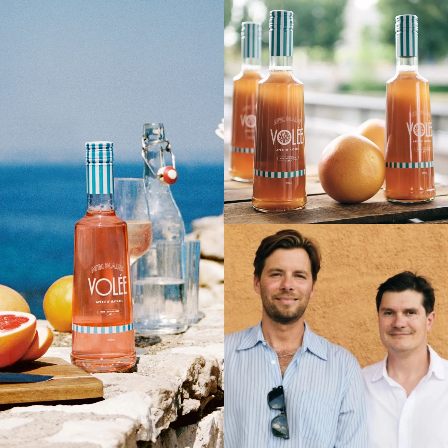 Collage, Volee Founders, Bottles, Grapefruits