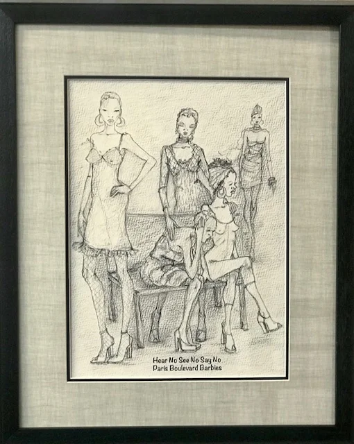   “Boulevard Barbies” , black/white (sex- trafficking in Paris)  18x22   Studio Collection 