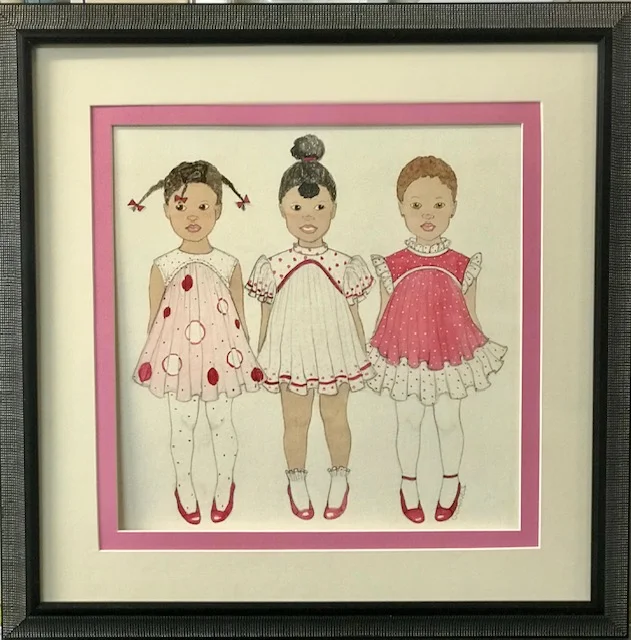   “Three Doll Babies”   19x19  Les Enfants Collection     
