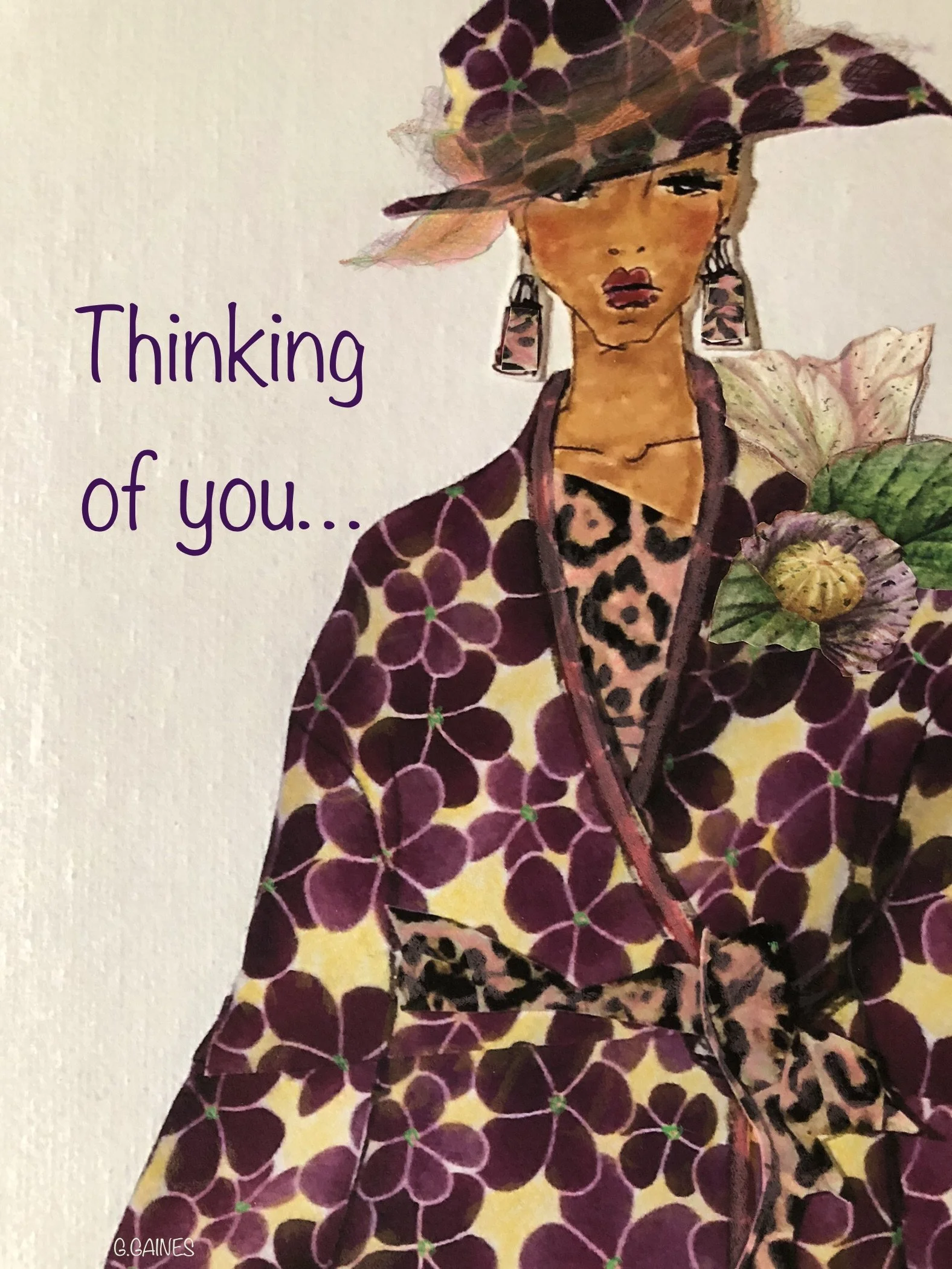   “Feminist Stance - Thinking of You”    5”x 7” blank card set 