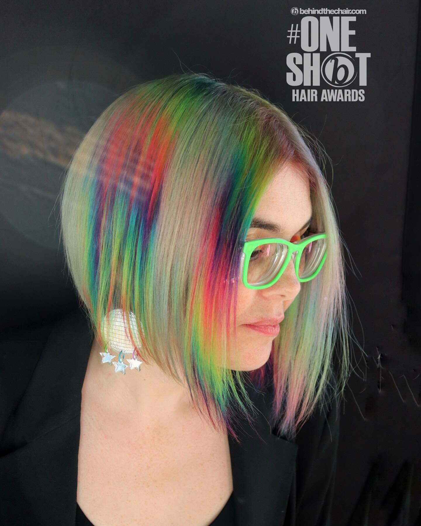 Roundddddd 3!
Smoking rainbows on one of my OGs with @dangerjonescreative color &amp; lightener. #btconeshot2024_hairtattoo
#btconeshot2024_colorblocking #btconeshot2024_creativecolor #btconeshot2024_boblob #btcbigshot2024_haircolorshot #btcbigshot20