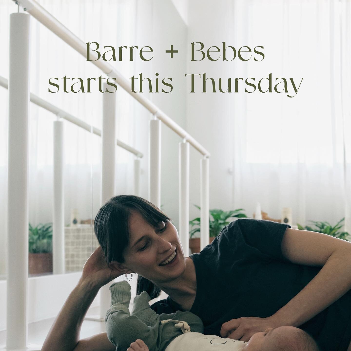 Our Barre + Bebes class starts this week! Bring bub along (up to crawling age) to start building up some strength after birth in a gentle and supportive way. 

These classes are sold as a four-class pack (available to purchase under memberships), whi