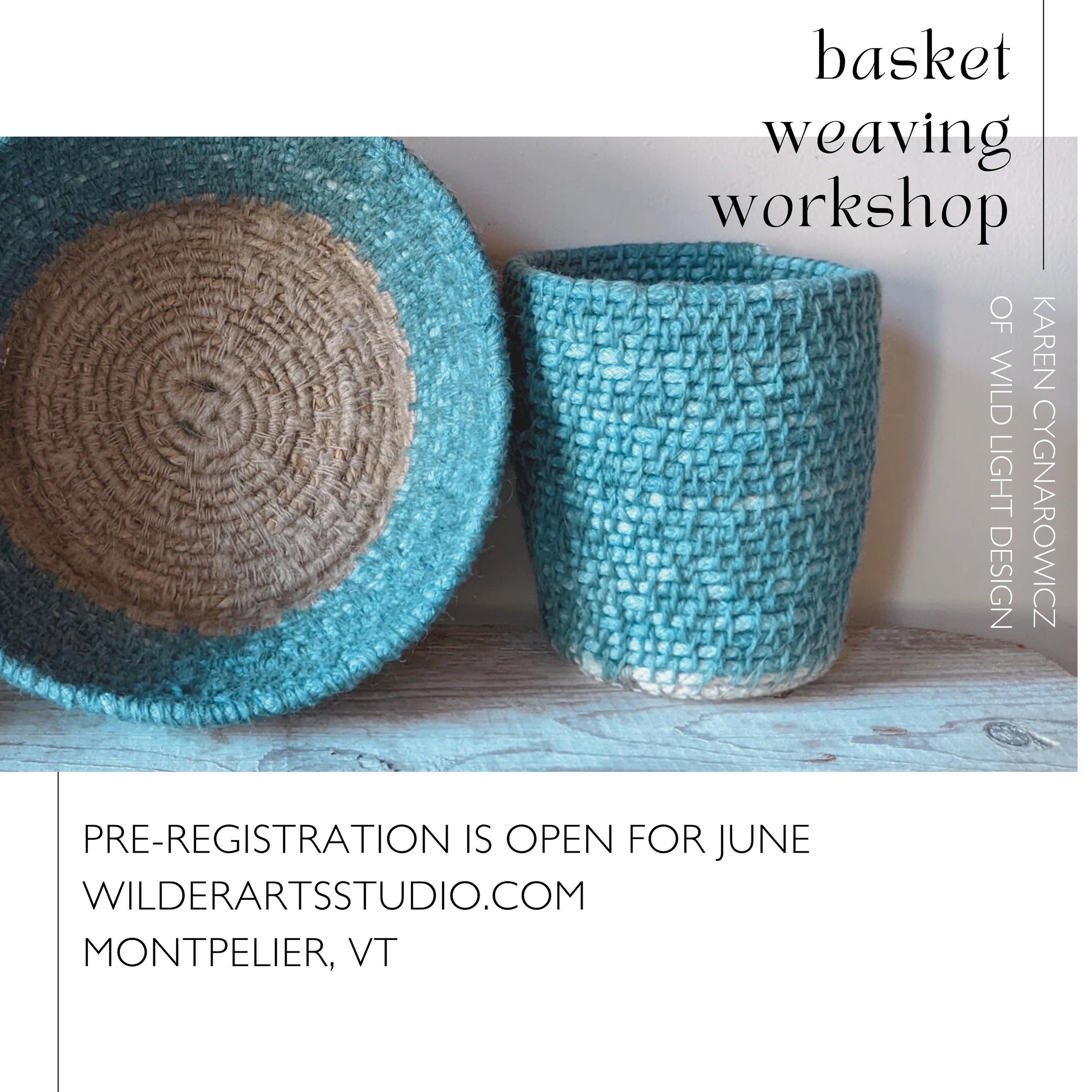 🌀🌀🌀🌀🌀🌀 

&mdash;&mdash;basket weaving workshop taught by yours truly in 📍Montpelier Vermont at the new location of this super cool art school, @wilderartsstudio now offering workshops for adults &mdash; no date set yet, pre-registration is ope