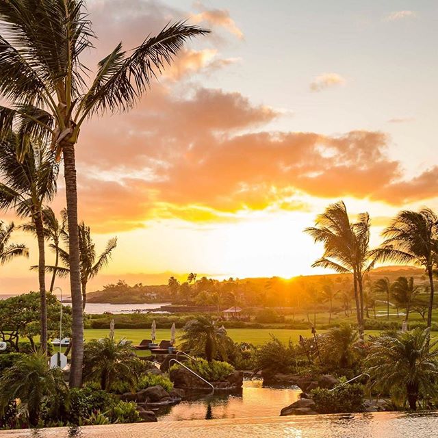 There&rsquo;s no shortage of sunset vantage points when you stay at @lodgeatkukuiula. 
#kauai #poipu #aloha #sunsetsofpoipu