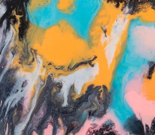 colorful abstract print to add a pop of color to your room