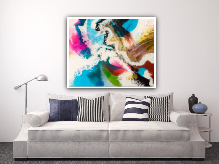 Limited edition Vivid abstract colourful large Ciara O'Neill wall art print
