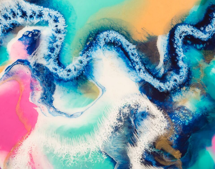wall art print with pops of colour to transform your interior space
