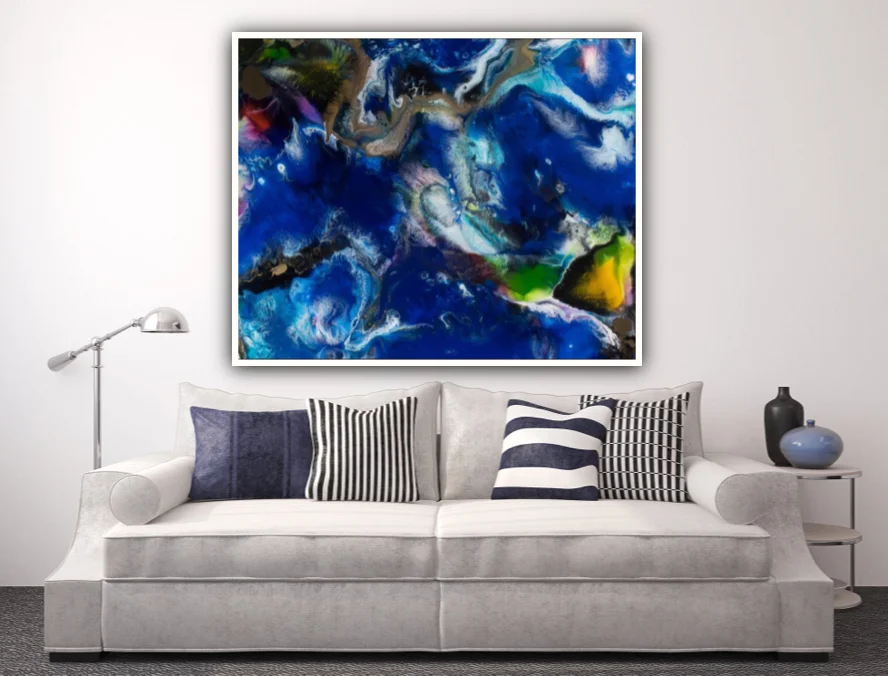 Limited edition Ciara O'Neill large colourful abstract wall art print