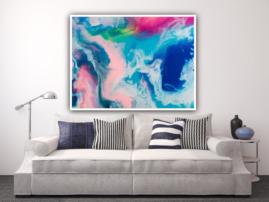 Limited edition Ciara O'Neill large colourful abstract wall art print