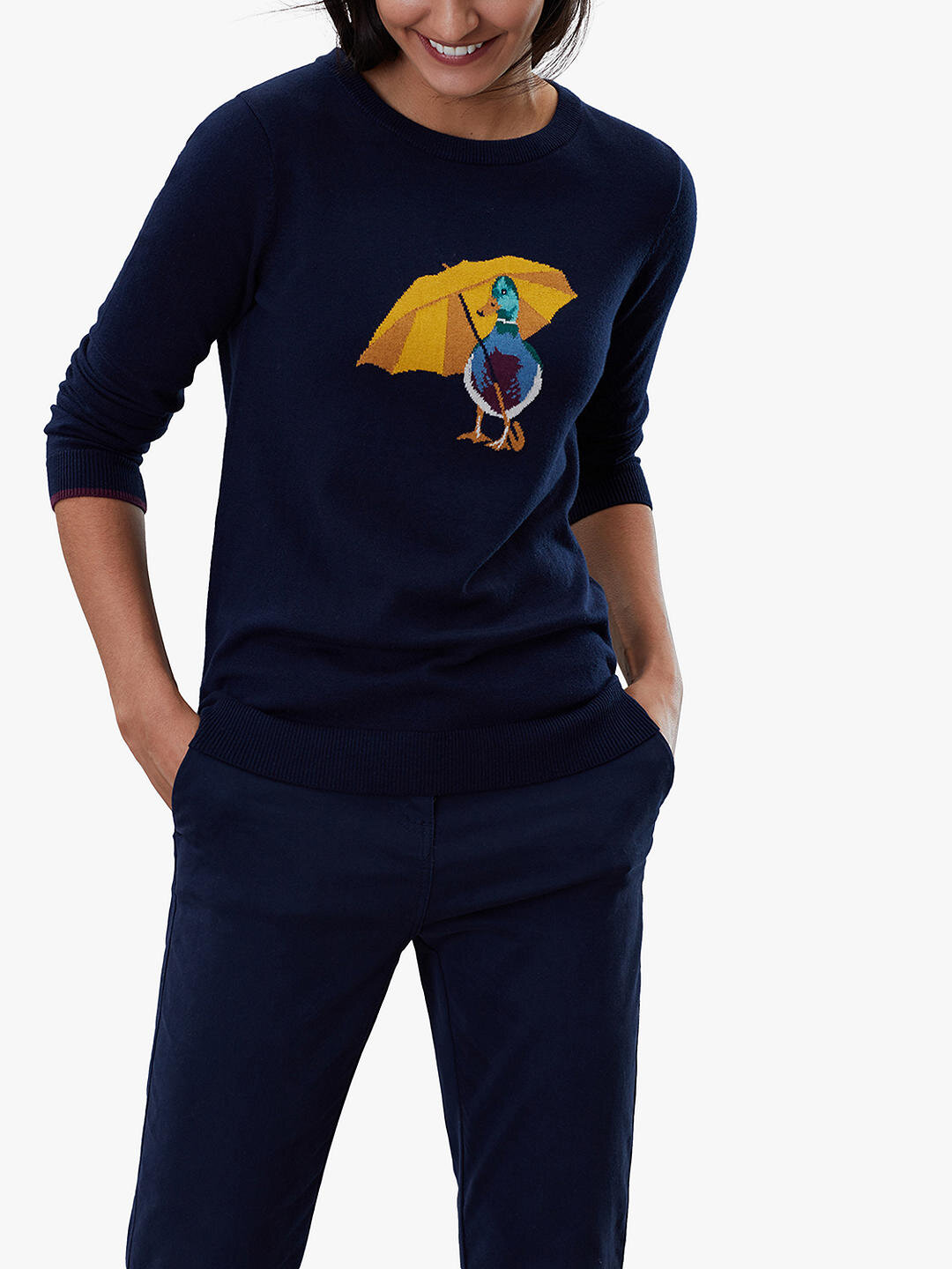Joules Miranda Crew Neck Contrast Jumper