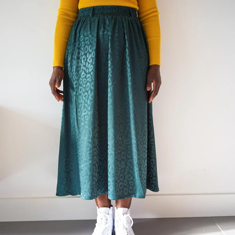 Kemi Telford Felicia 2 Panel Leopard Print Skirt