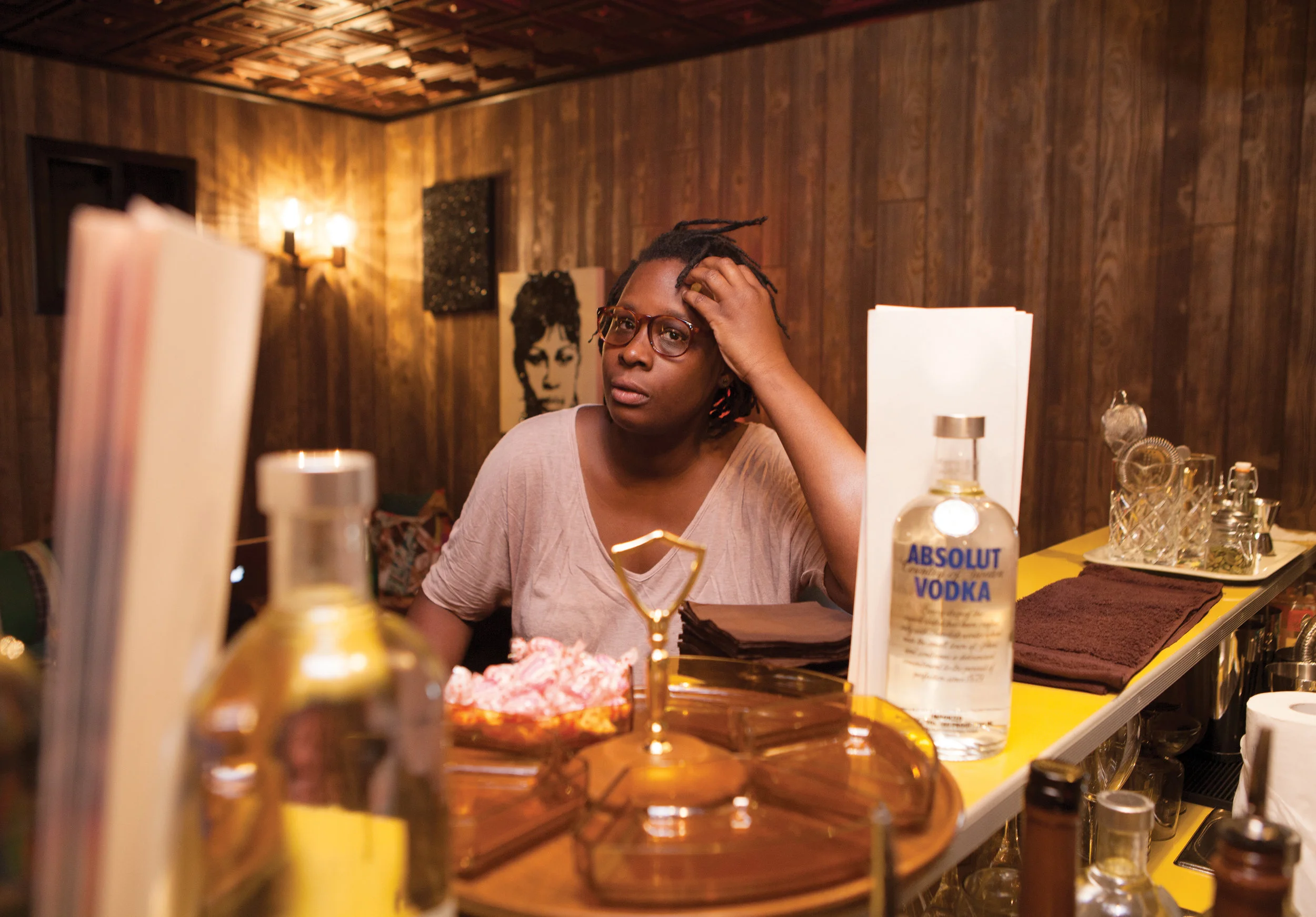  Mickalene Thomas  Better Days installation, Art Basel 