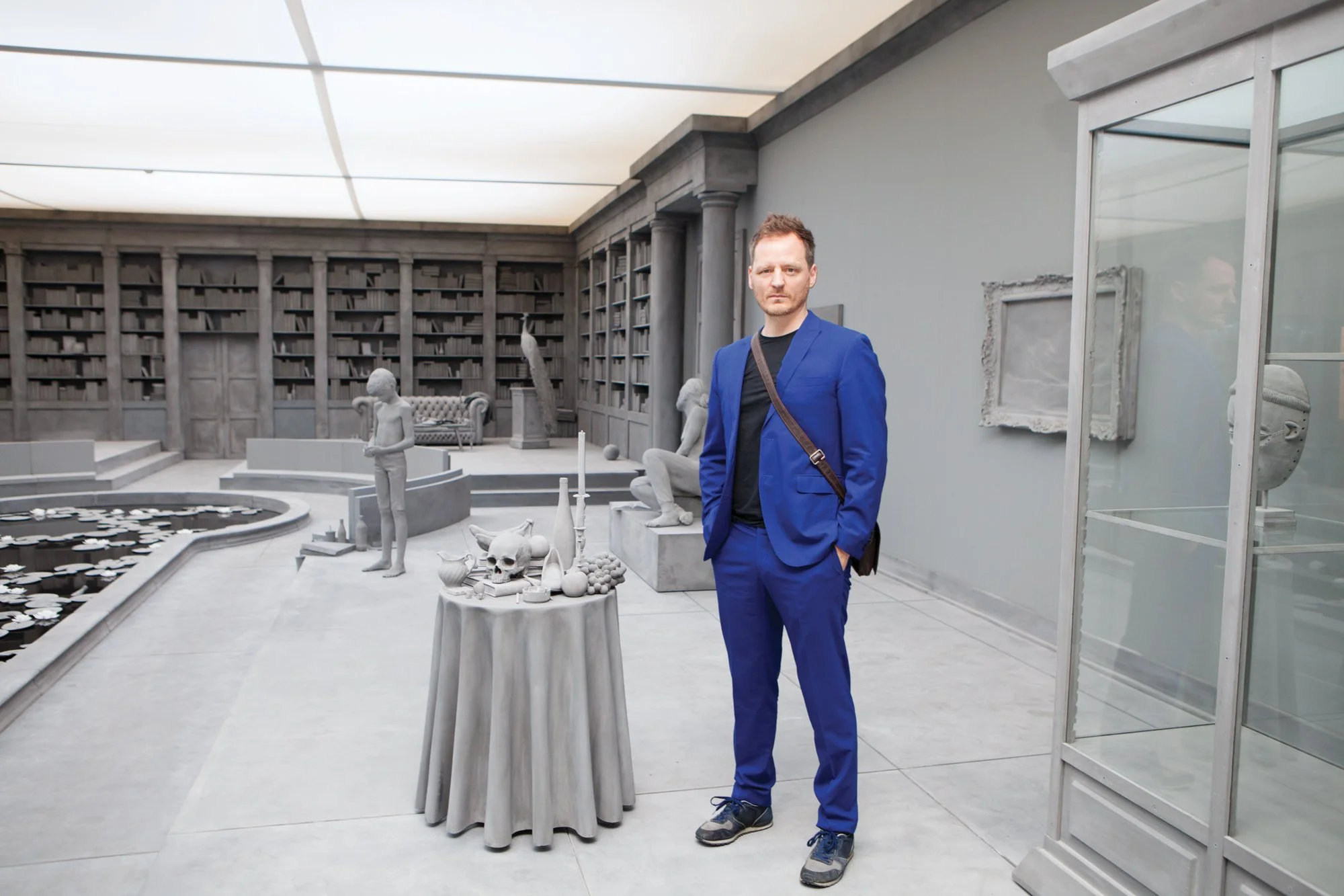  Hans Op de Beeck in his installation The Collector’s House, Art Basel 