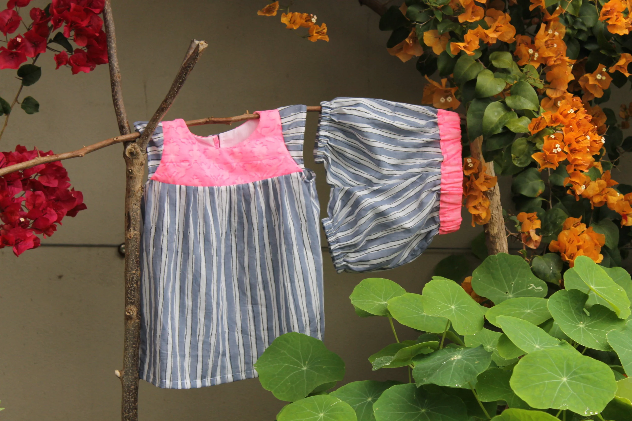 Pinkie Flutter Sleeve Tunic and Shortie Set