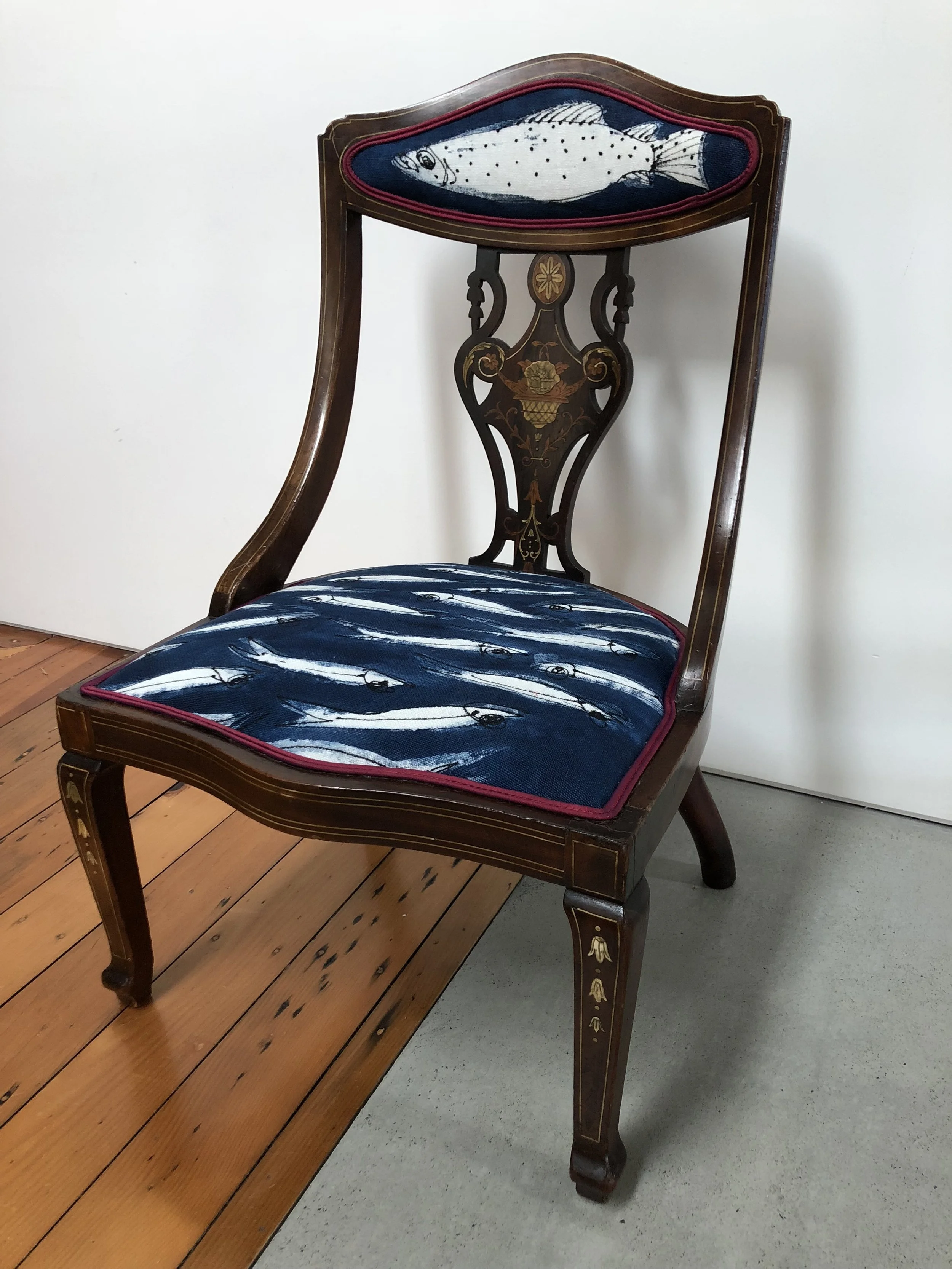 Edwardian Inlay Slipper Chair