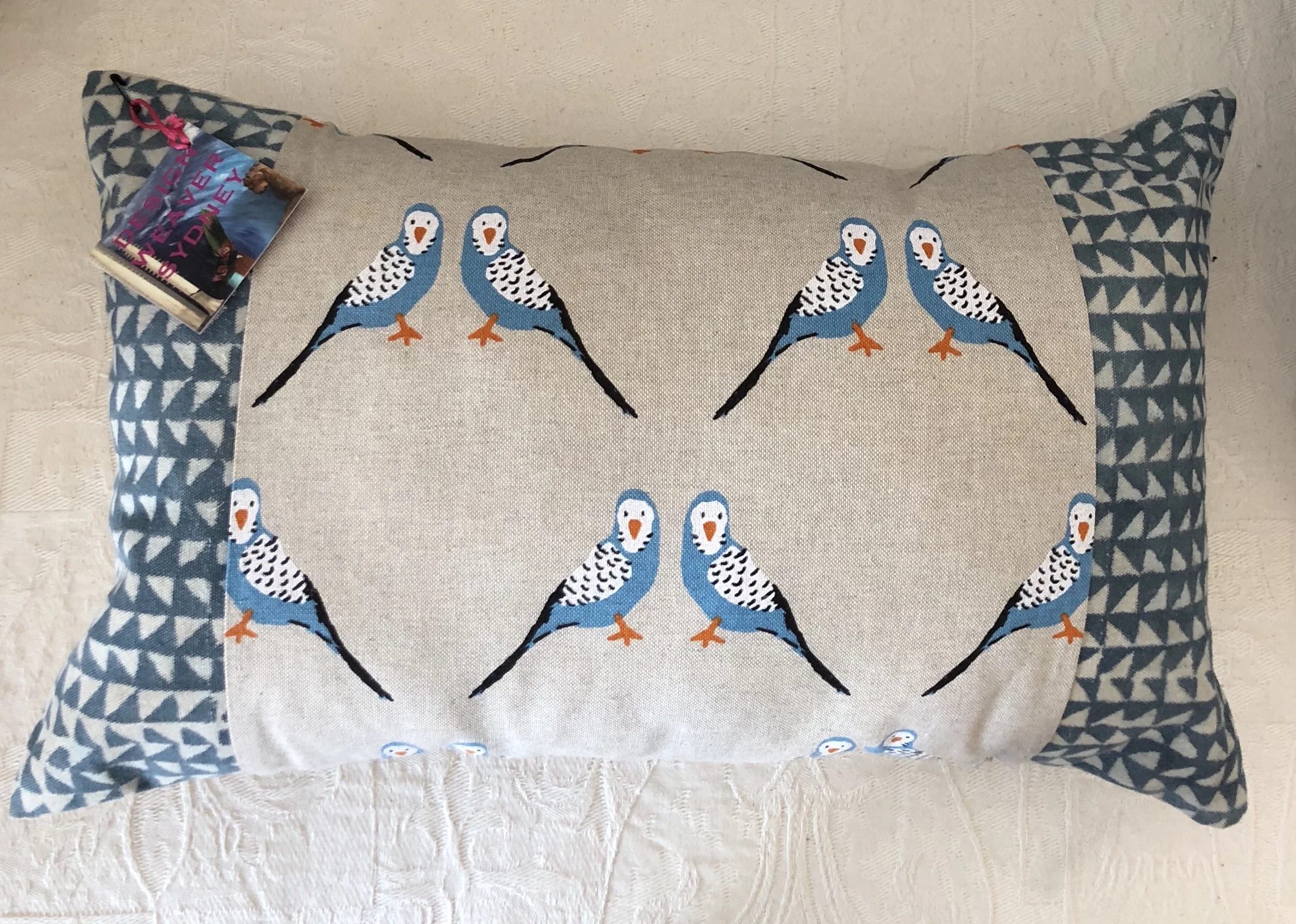Budgies Group Cushion