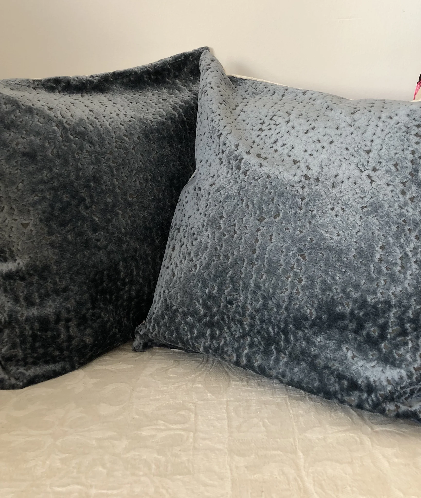 Luxe Slate Velvet Cushion
