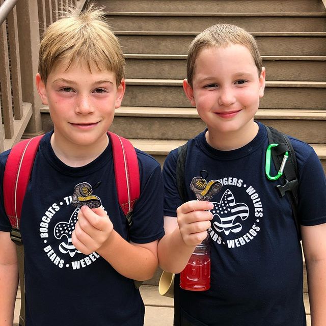 They earned their step challenge. 50,000 steps at @bertadamssc for Cub Scout Summer Camp.