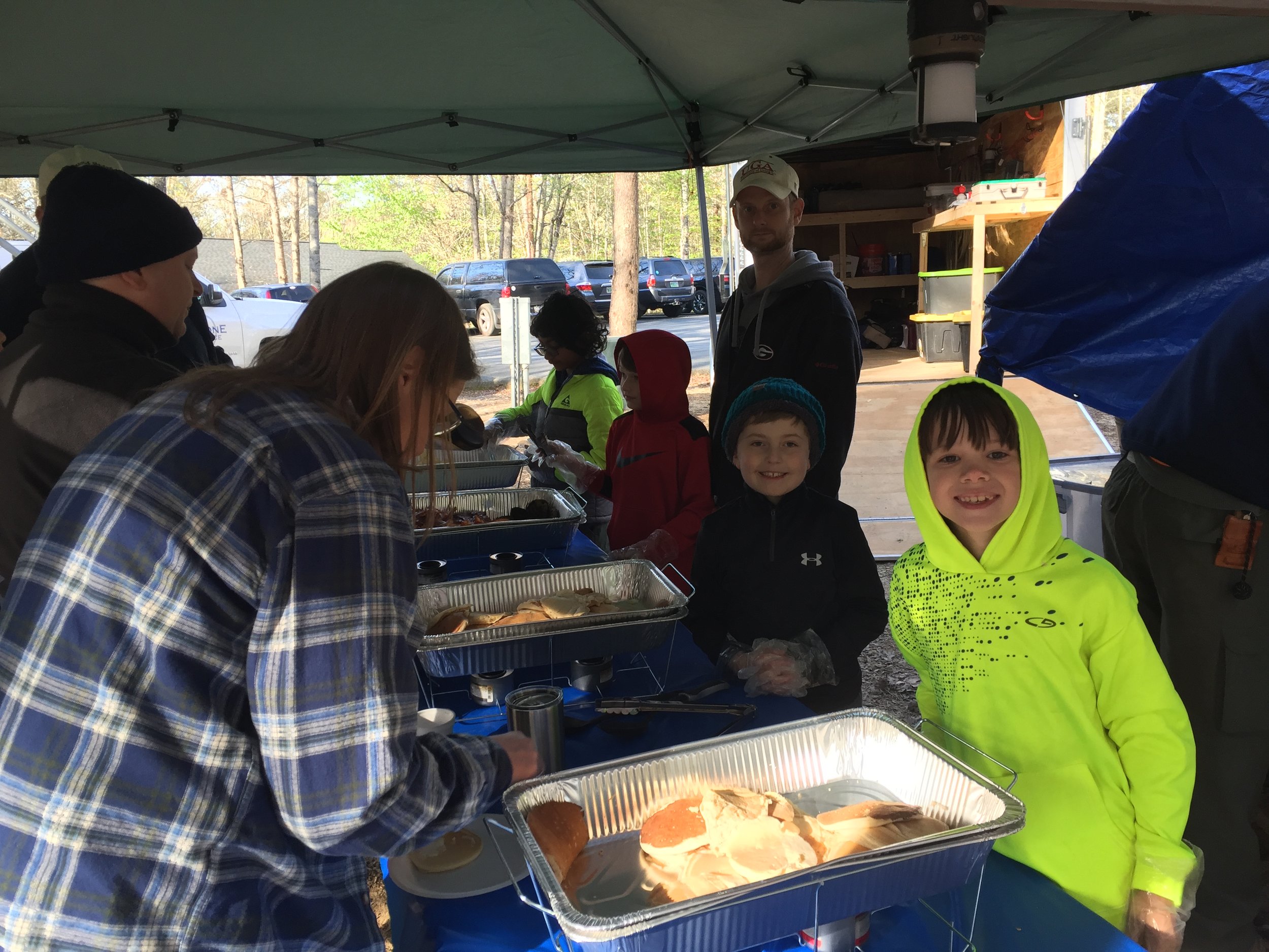 Scouts Serving Meals