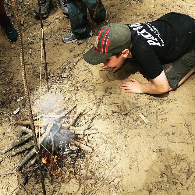 I know that a Scout is clean, but sometimes you have to get down and dirty to accomplish the task. Great Webelos Woods weekend @bertadamssc.  #atlscouts