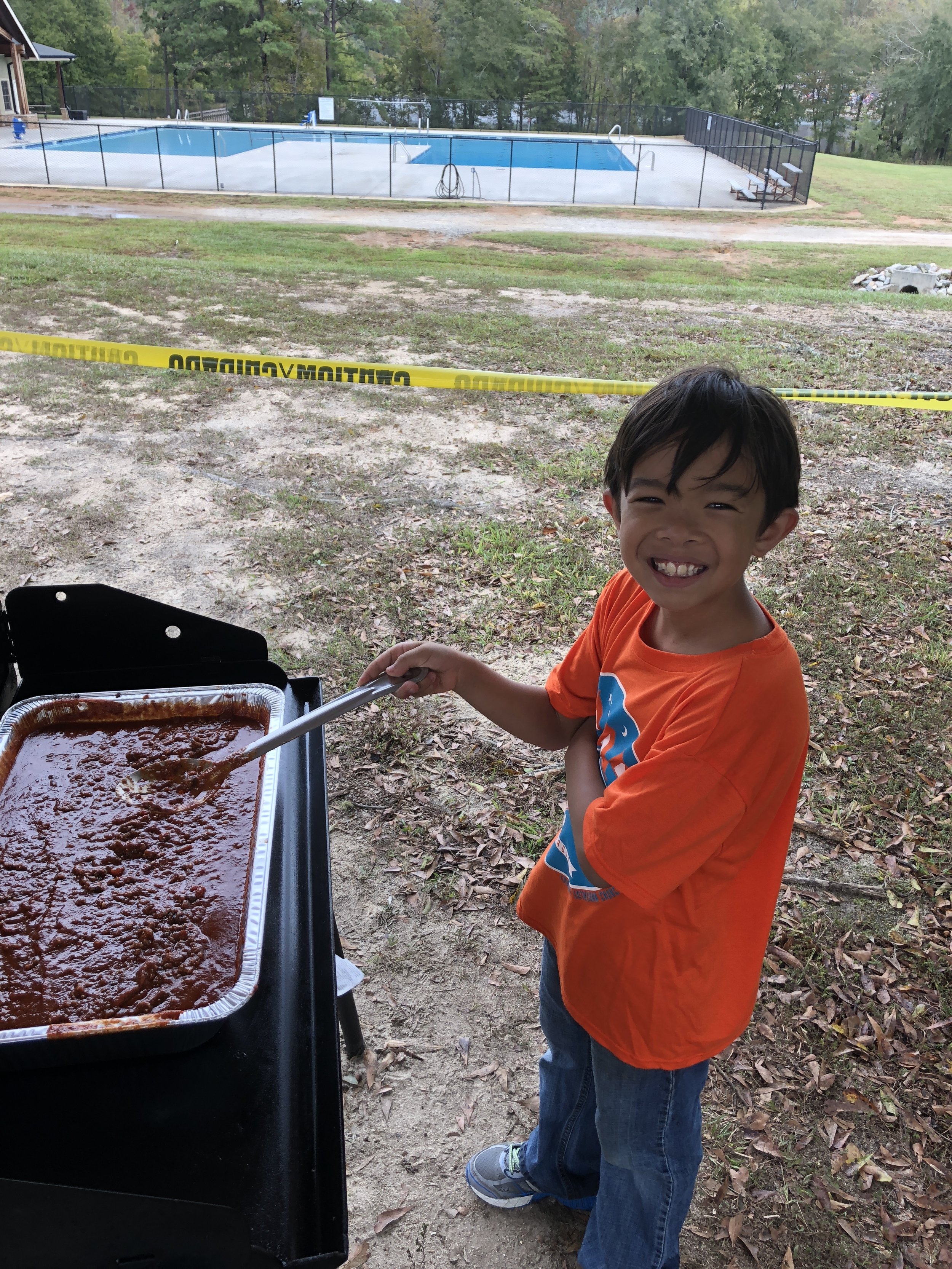 Making sauce for lunch