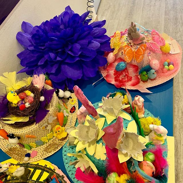 Sneak preview at some of the children&rsquo;s Easter bonnets that have already been handed in.... 👒🧢👑🐰