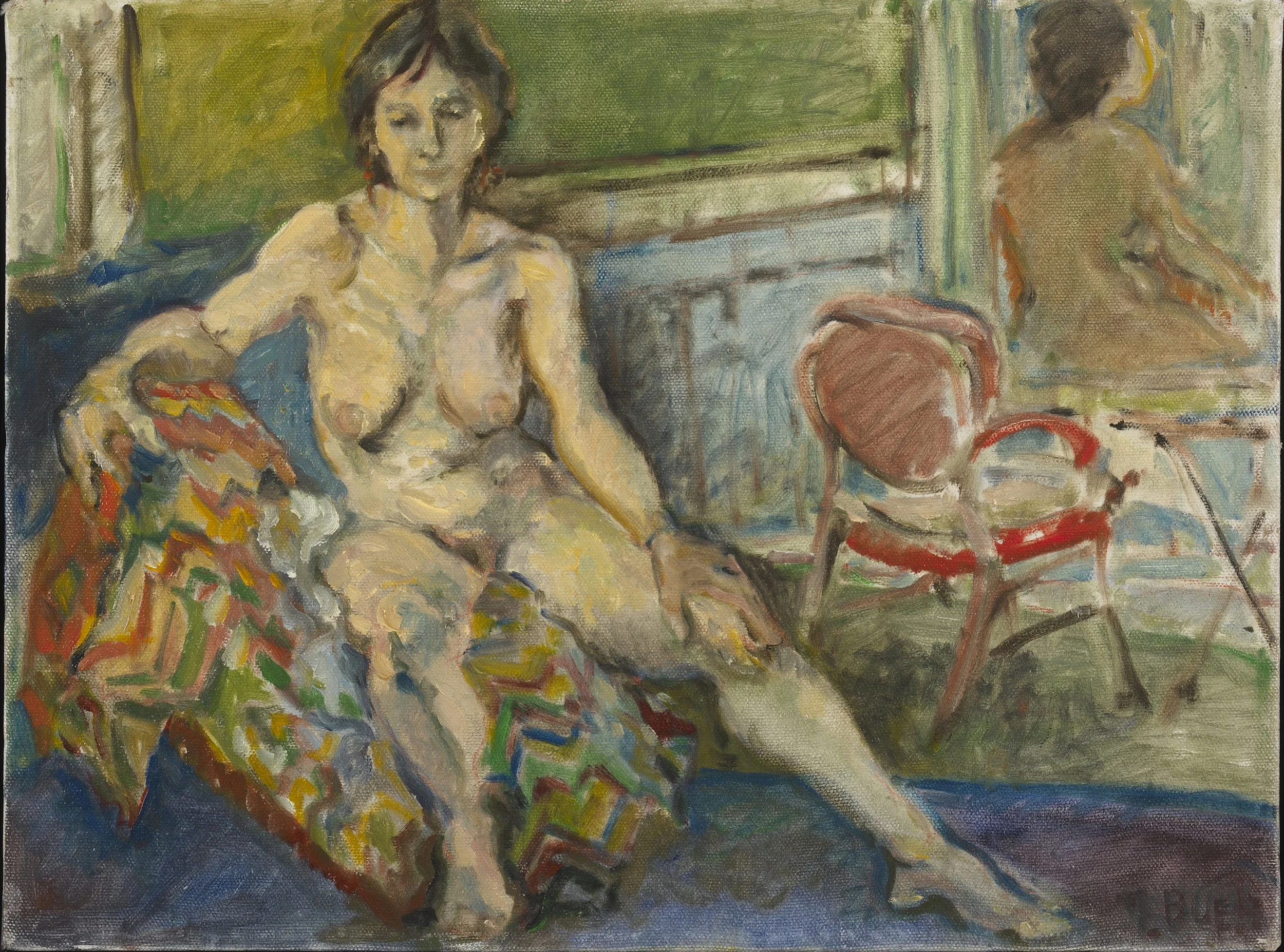 Contemplative Woman 14x16-oil on canvas