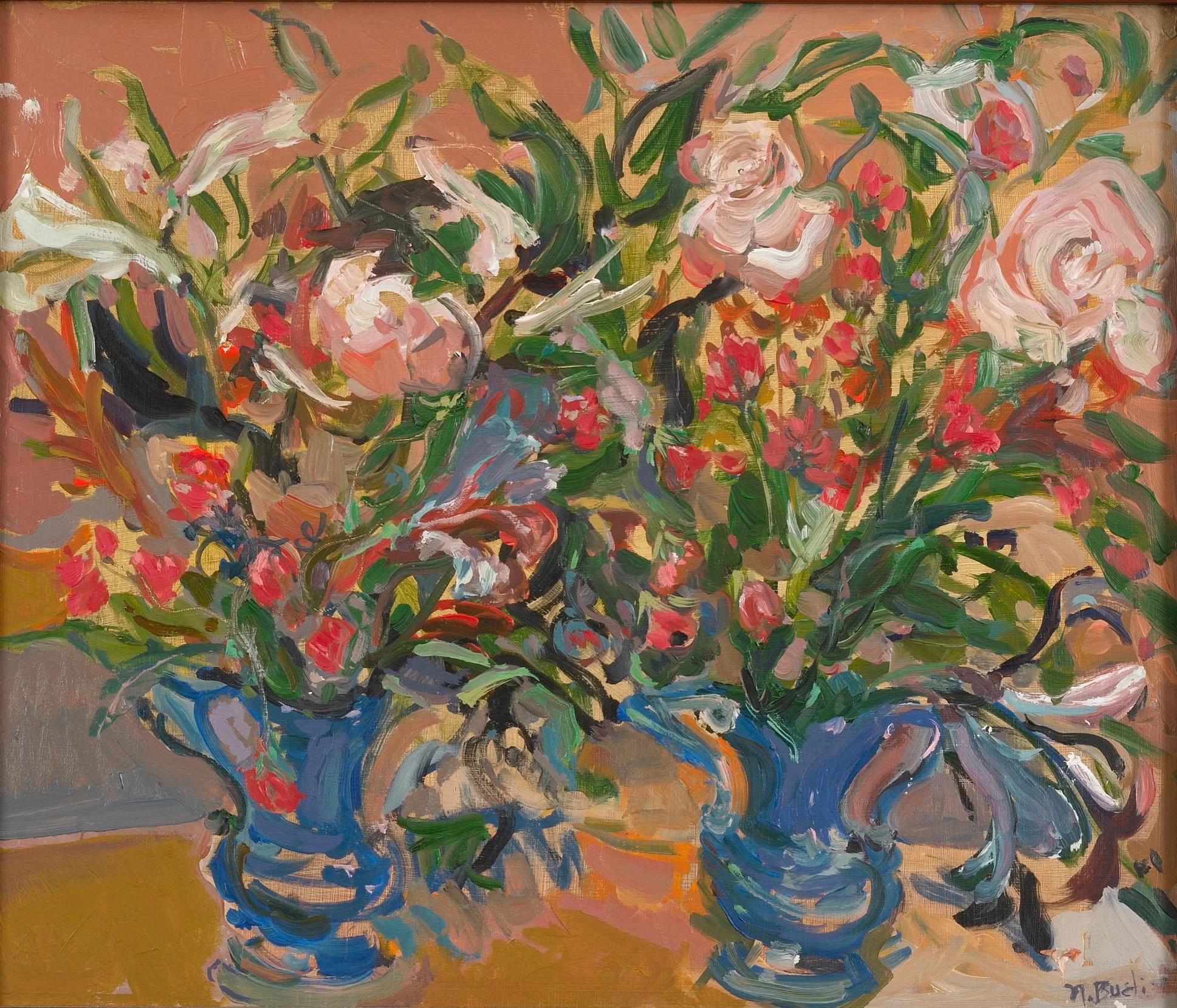 Twins 13X15 - Oil on Board