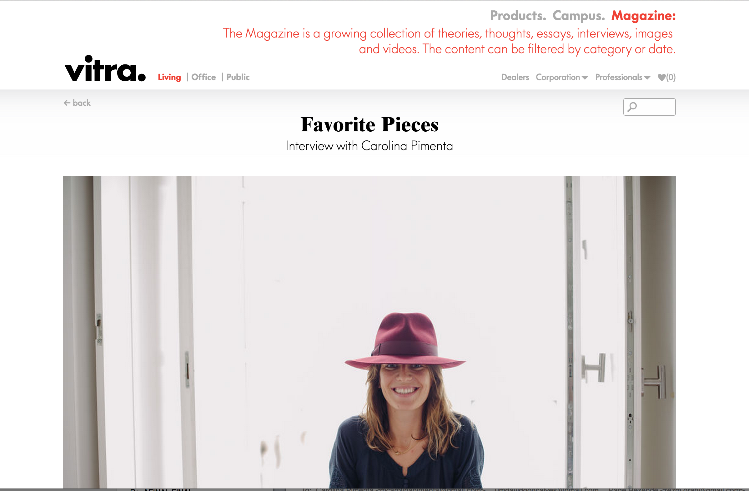 Favorite Pieces, vitra, January 2015 Interview by Antonia Heli for Freunde von Freuden & Vitra Magazine
