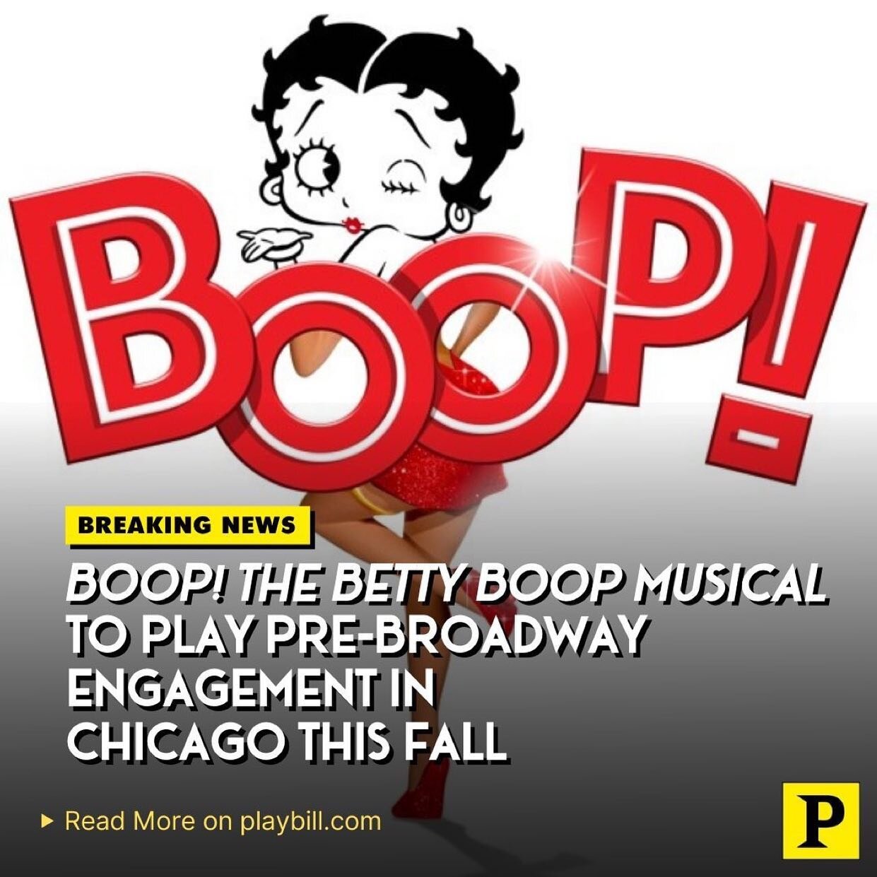 The BOOP is out the bag!  @boopthemusical journey to Broadway is on!  @jammyprod making magic! And I&rsquo;m ever grateful to join him in the making of it. A true gift to collaborate, work for, work with, and learn from the one and only Jerry Mitchel