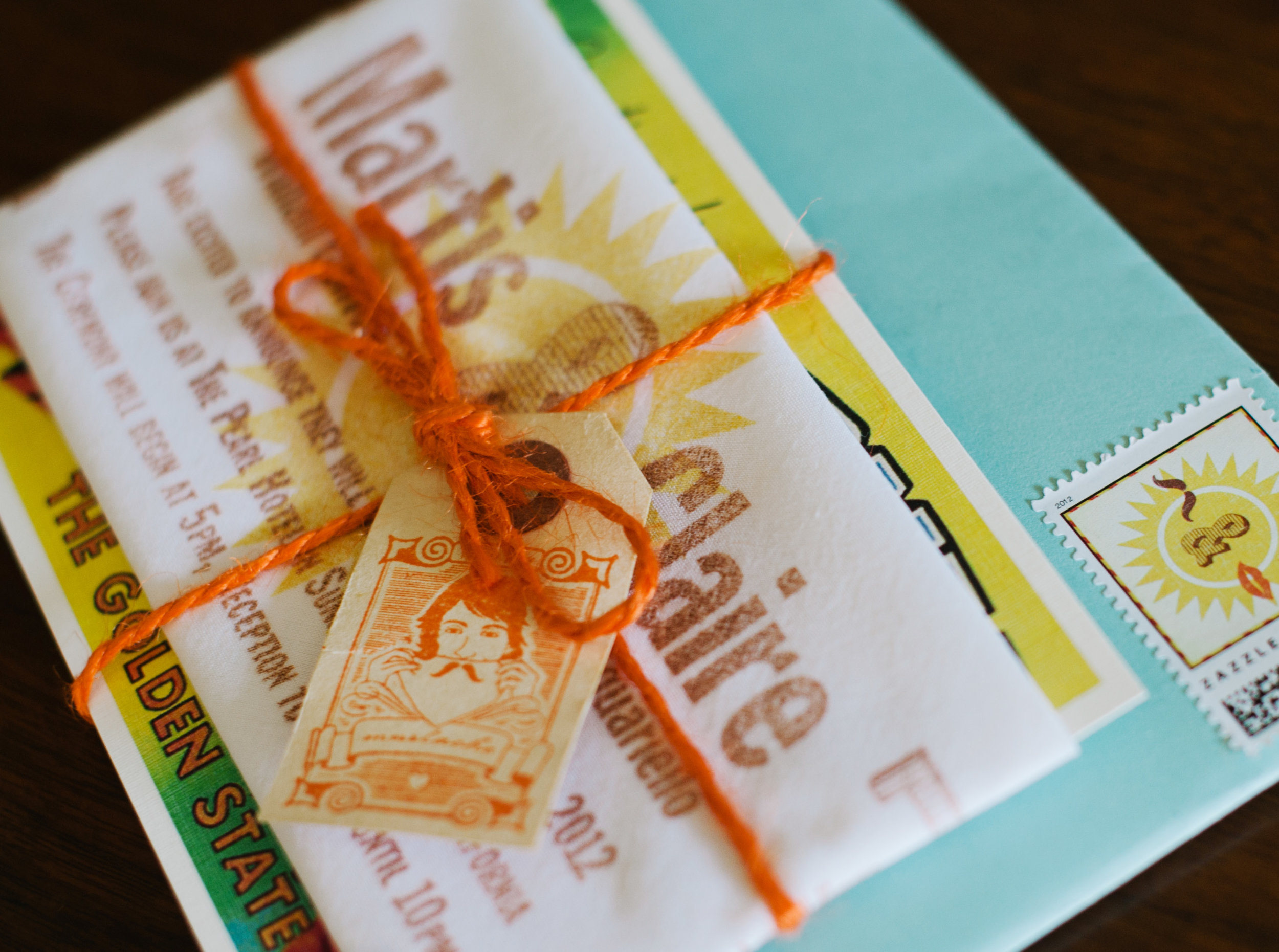 Every guest received a reply card with art that reflected their home state.
