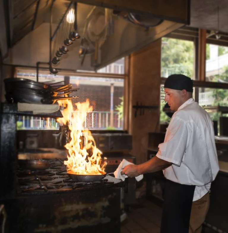 The Grand Taverne Kitchen at the Grand Central Hotel is on fire!