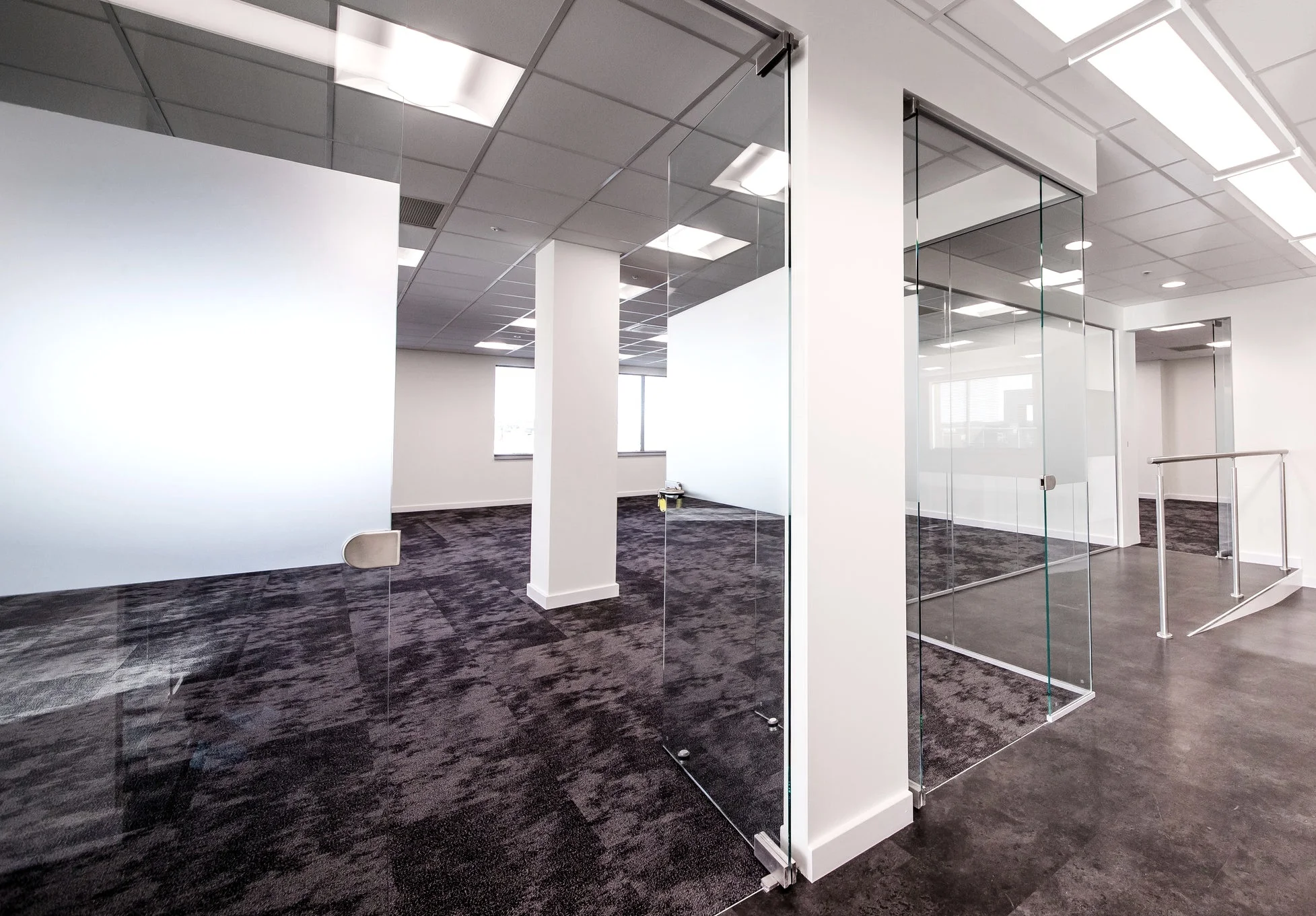 Interior view from the office subdivision entrance.